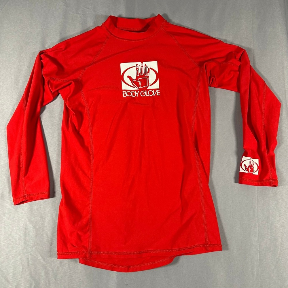 Body Glove Rash Guard‎ Youth Size 16 Red Excellent UVP 50 Long Sleeve Surf Shirt